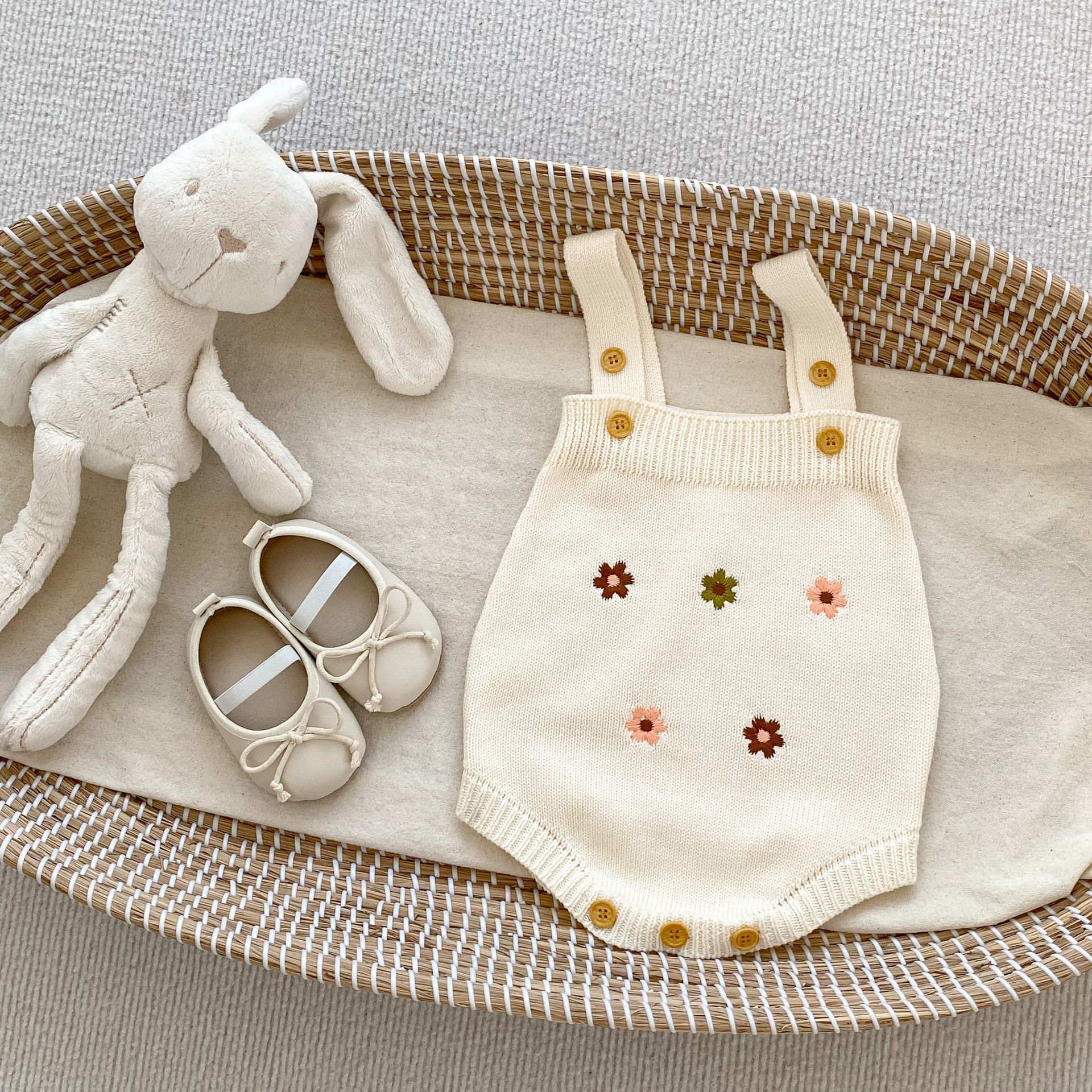 Maggie Knit Romper in Daisy