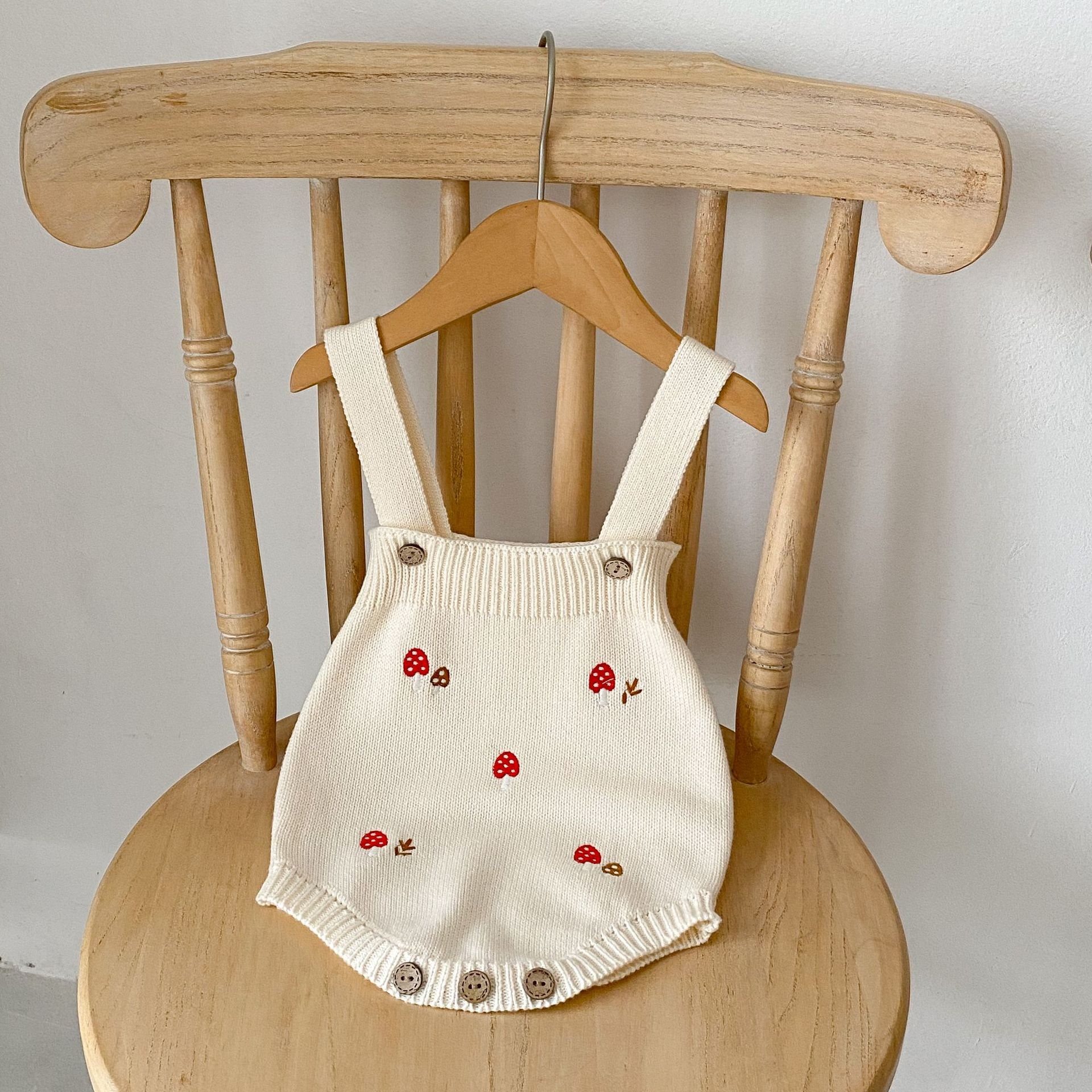 Maggie Knit Romper in Mushroom