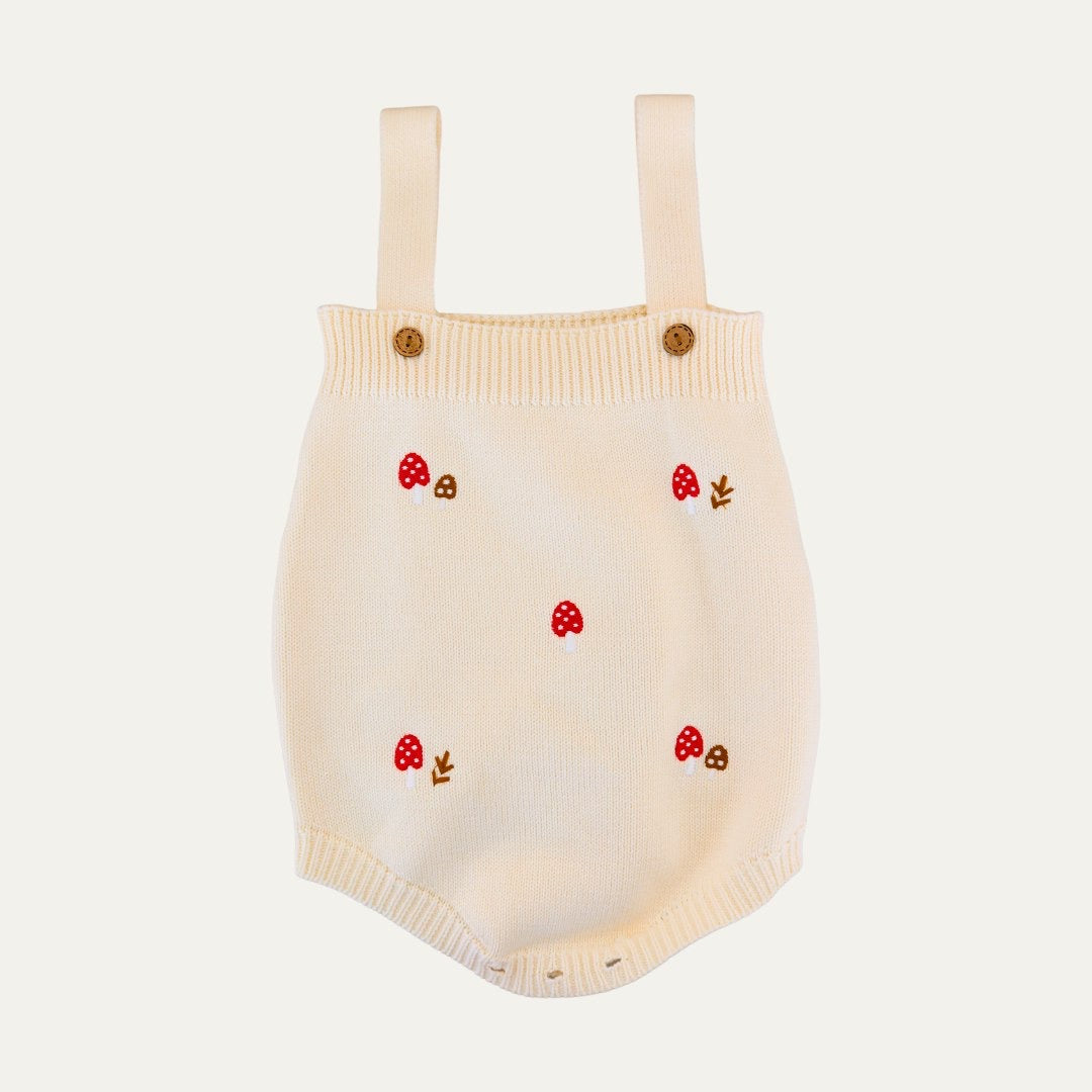 Maggie Knit Romper in Mushroom