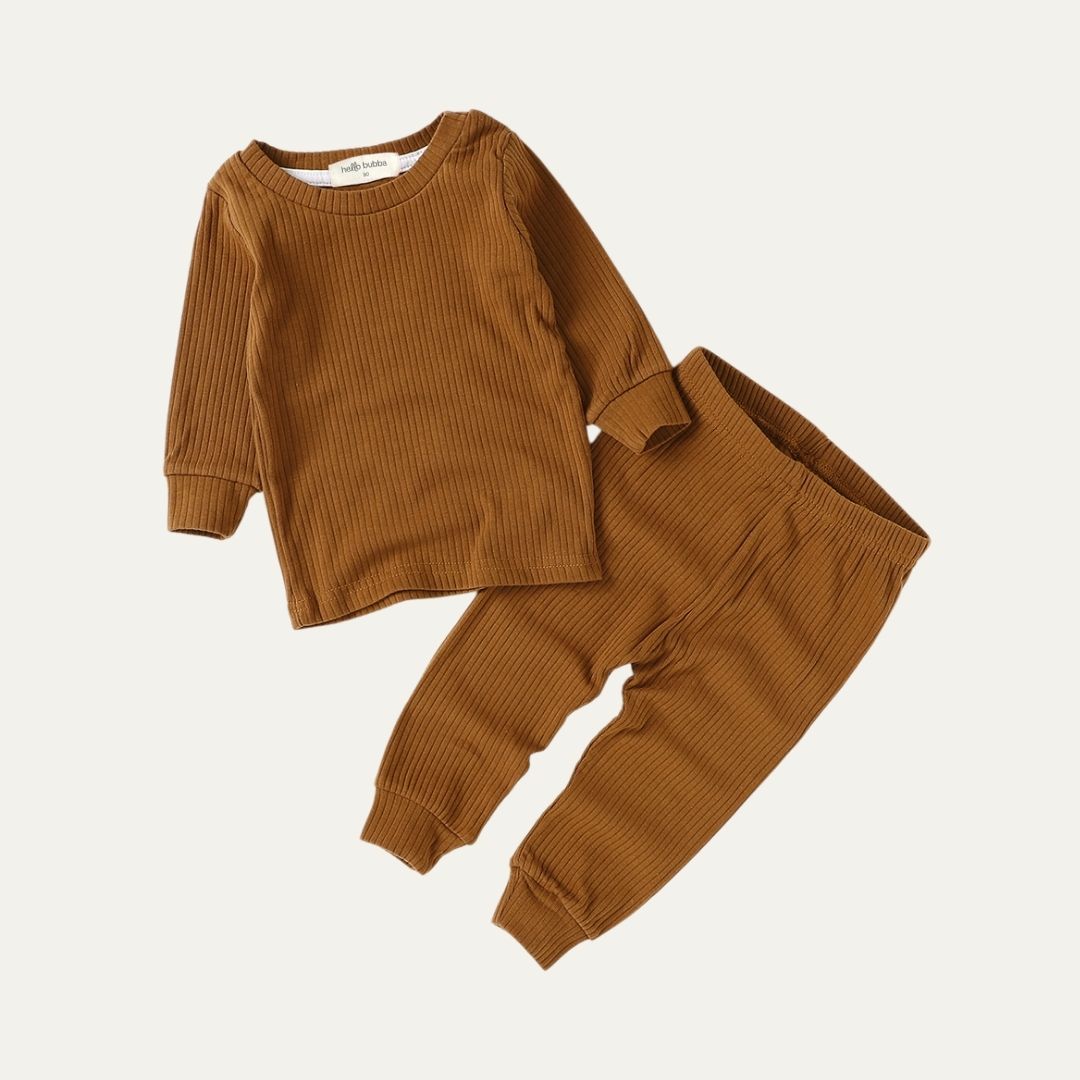 Polly Ribbed Pajama Set