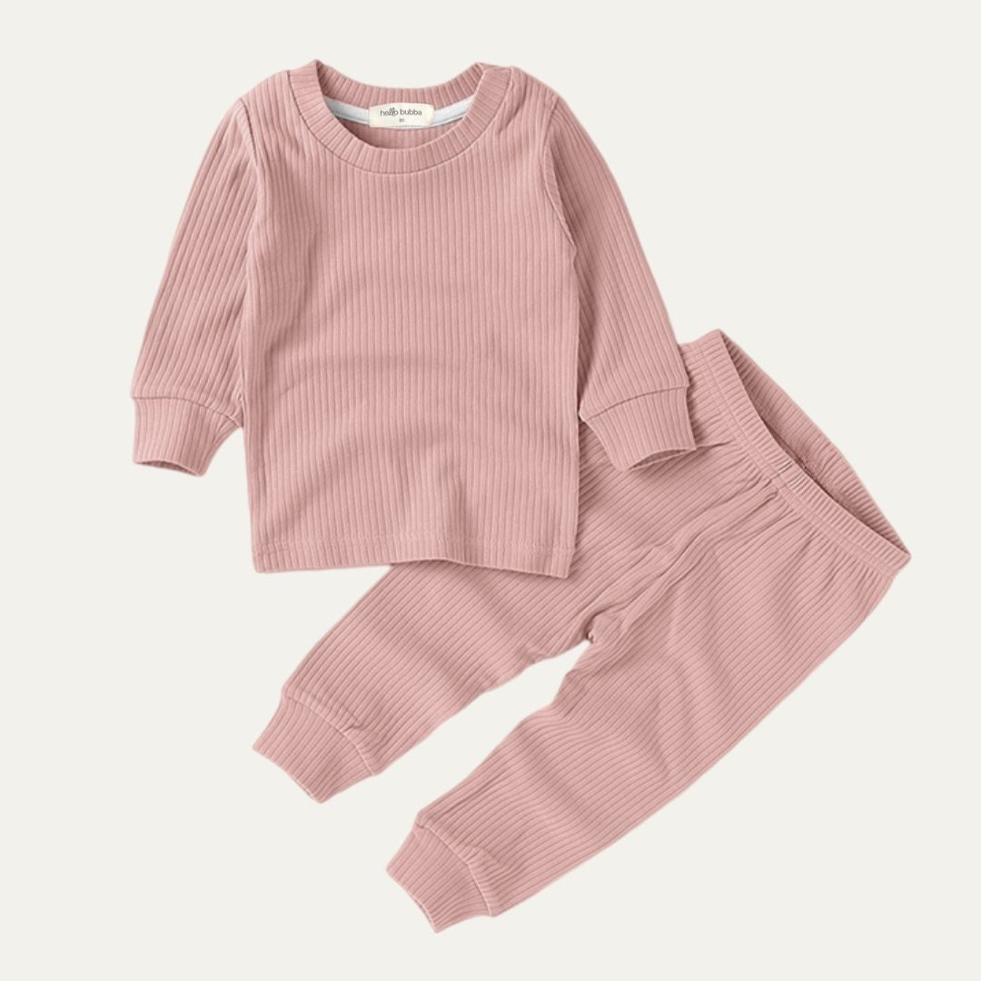Polly Ribbed Pajama Set