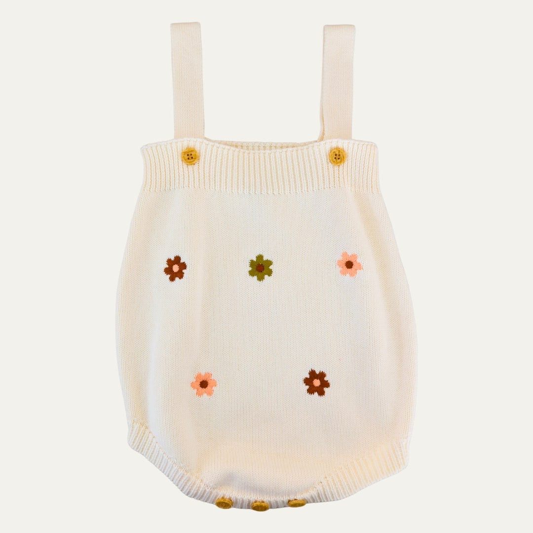 Maggie Knit Romper in Daisy