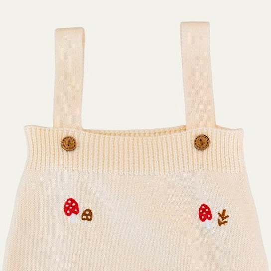 Maggie Knit Romper in Mushroom