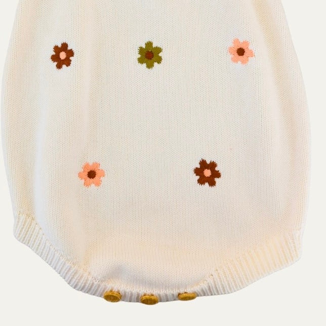 Maggie Knit Romper in Daisy