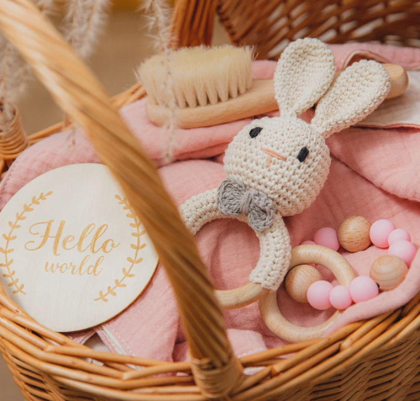 Bubba's Animal Crochet Rattle - Bunny