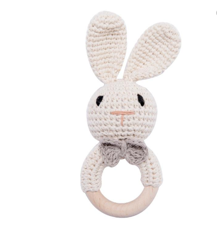 Bubba's Animal Crochet Rattle - Bunny