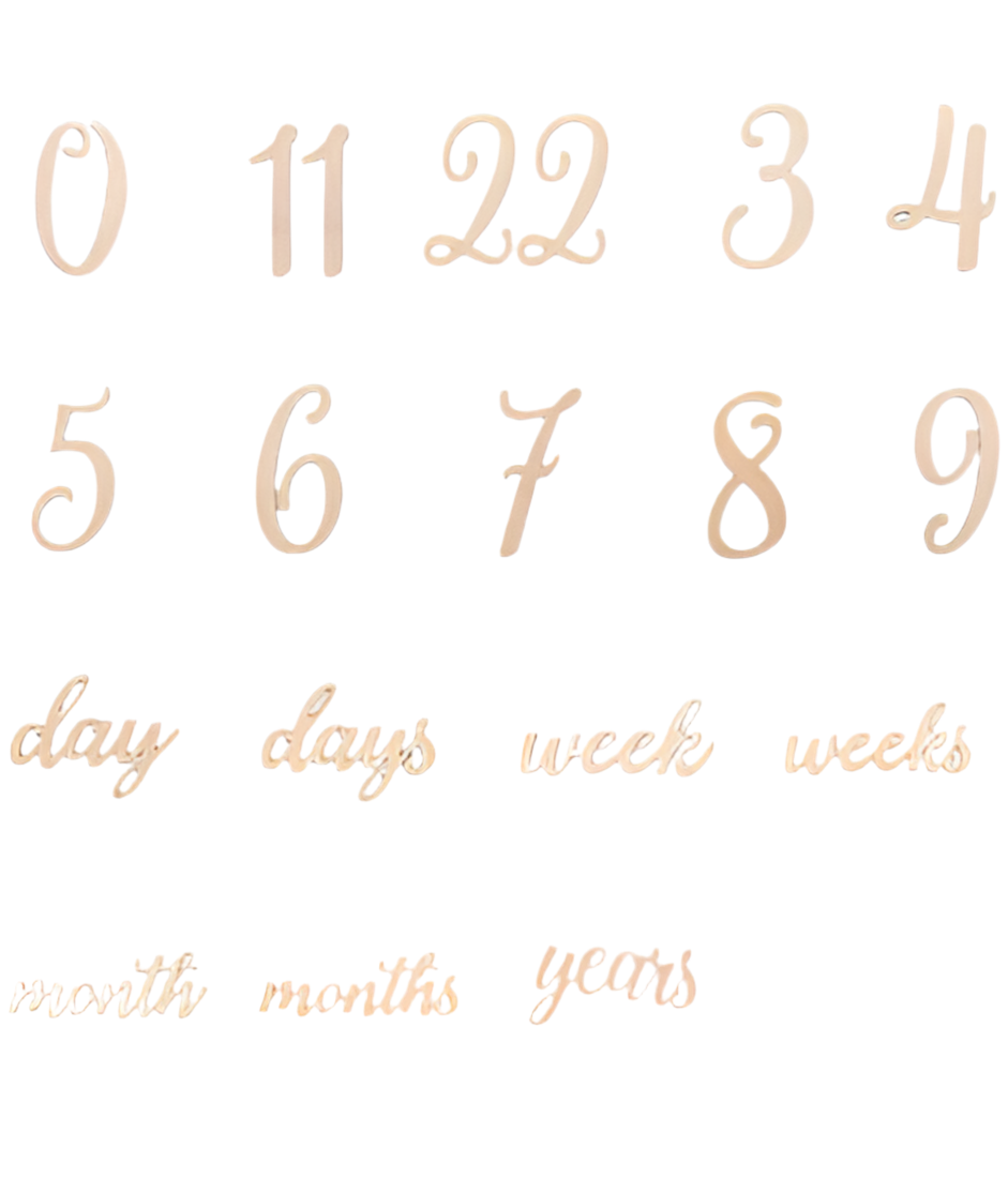Bubba's Milestone Numbers & Letters